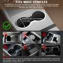 Car Tray & Car Desk for Laptop with Anti-Slip Protective Mat, 360° Rotating Wood Cup Holder Table, Eating Food, Working, Compatible with Tesla Model Y/3/S, Ford F150/Explorer/Maverick & Most Vehicles
