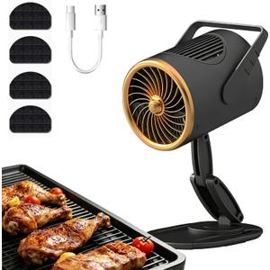 SL Euhtion Cordless Portable Range Hood for Kitchen Rechargeable Exhaust Fan with 3 Speed Settings, Removable Oil Cup & 4 Activated Carbon Air Filters, for Apartments, RVs & Indoor BBQHot Pot