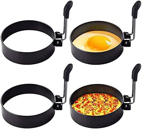 3 Pack Eggs Rings,Stainless Steel Round Breakfast Mold Tool Cooking,Round Egg Cooker Rings For Frying Shaping Cooking Eggs,Egg Maker Molds (3Pack)