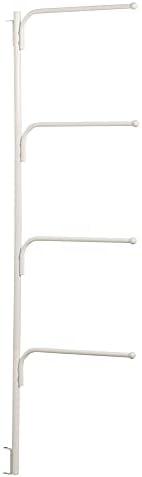 Household Essentials Hinge-It Clutterbuster Family Towel Bar, White