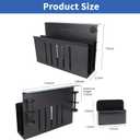 LUKETURE Desk Side Storage, 2 Tier Steel Hanging Organizer, No Drill Side Desk Organizer, Laptop Holder, with Pen Holder, Hanging Table Storage for Office Home, Fits Flat Edge Tables 0.3" to 2.8"