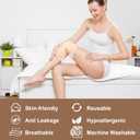 YHOVID 2 Pack Castor Oil Pack Wrap, for Knee Elbow Arm Thigh, Organic Cotton Castor Oil Compress Pads Kit Reusable with Adjustable Velcro Elastic Strap, Waterproof & Anti Oil Leak