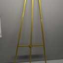 GRENTY 46.7" Gold Easel Stand for Wedding Signs No Assembly Needed, Heavy Duty Metal Display Stand for Art, Welcome Signs, Posters, Pictures, Paintings, and Floor Decor