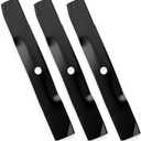 UC22009 M145476 48 inch High Lift Blades for John Deere Z425 Z445 Z355E Z325E Z525E SST18 X300 X304 X320 GX325 GX345 X380 X384 Z355E 48" Deck EZtrak Mower Lawn Tractor Garden M127673 M127500, Black