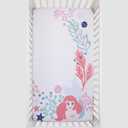 Disney The Little Mermaid Ariel - Coral, Aqua & White Photo Op Fitted Crib Sheet, Coral, Aqua, Pink, Navy