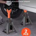 VEVOR Jack Stands, 3 Ton (6,000 lbs) Capacity Car Jack Stands Double Locking, 10.8-16.3 inch Adjustable Height, for Lifting SUV, Pickup Truck, Car and UTV/ATV, Red, 1 Pair