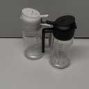 TrendPlain 16oz/470ml Glass Olive Oil Sprayer for Cooking  2 in 1 Olive Oil Dispenser Bottle for Kitchen Gadgets and Air Fryer Accessories, Salad, BBQ - Black & Ash