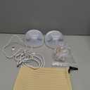 Hands Free Breast Pump Wearable MY375  Strong Suction, Low Noise, Wearable Breastfeeding Pump with 4 Mode &12 Levels, Portable Electric Breast Pump 24mm  19/21/Insert/Flange, 2 Pack (White)