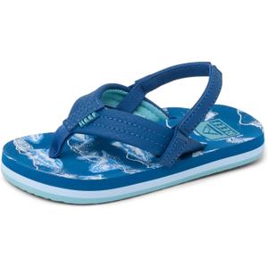 REEF Boys Toddler/Little Kid Ahi Beach Flip Flop, Soft Cushion Footbed, Water Friendly (Blue, Size 3)