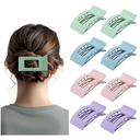 8 Pack French Flat Hair Clips for Women – Large Matte No-Slip Claw Barrettes for Thick & Thin Hair, Strong Hold Styling Accessories (Colorful)