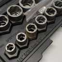 THINKWORK Bolt Extractor Kit, 13+1 Pieces Nut Extractor Socket Set, 3/8" Drive Rounded Bolt Remover, Lug Nut Removal Tool for Damaged, Rusted, Rounded-Off, Stripped Fasteners