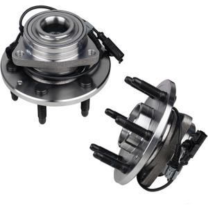 KUSATEC 515096 2PCS Front Wheel Bearing and Hub Assembly Fit For Cadillac Escalade ESV EXT, for Chevy Avalanche/Silverado Suburban 1500/Tahoe, GMC Sierra 1500 Yukon XL, 6 Lugs w/ABS