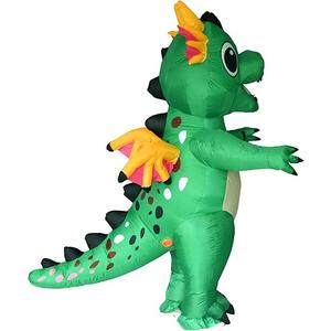 JYZCOS Winged Inflatable Dragon Costume Adult Halloween Party (Green B), One Size