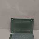 EooCoo Hard Case Compatible with MacBook Air 13.3 inch M1 Chip 2021-2018 with Retina Display, Air 13.3 inch Plastic Protective Case, Transparant Keyboard Cover + Screen Protector, Matte Midnight Green