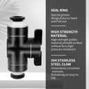3/8 inch Push to Connect Ball Valve Union Air Flow Control Valve Quick Connect Tube Fittings Pneumatic Valve Air Hose Fittings 5pack