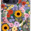 MOSNOVO Case for iPhone 14 Pro, [Compatible with Magsafe] [Buffertech 6.6ft Military-Grade Drop Protection] [Anti Peel Off Tech] Clear Phone Case Design - Blossom & Bloom