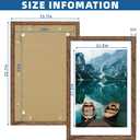 Hongkee 14x22 Picture Frame Set of 2, Rustic Brown Wood Style - Display 14 x 22 Picture without Mat or 12x18 Picture with Mat, Wall Mounting Horizontal and Vertical
