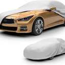 Budge Lite Car Cover, Indoor Protection, Breathable Dustproof Cover, Fits Full-Size Sedans up to 228 Inches, Gray, Size 4