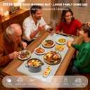 Extra Large Food Warming Mat 36"x16" Graphene Heating | 11 Temp Settings & 6 Heating Modes with Timer & Child Lock Perfect for Kitchen, Camping & Buffets | Ideal Gift for Family Gatherings & Christmas