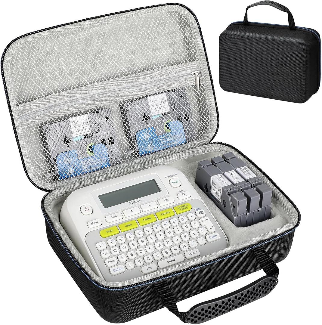 Case compatible with brother p touch ptd220 d210 Portable Storage Holder Case Fits Brother Label Maker, Label Tapes, AC Adapter, Battery(Box Only)