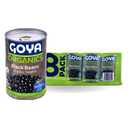 Goya Organic Black Beans, Low Sodium with Sea Salt, 15.5 Ounce (Pack of 8) (EXP 05/01/31)