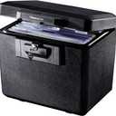 SentrySafe Black Fireproof Document Box with Key Lock, Safe Secures Files and Documents for Home or Office, 0.61 Cubic Feet, 13.6 x 15.3 x 12.1 inches, 1170