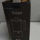 Easyworkz Diego Stovetop Espresso Maker Stainless Steel Italian Coffee Machine Maker 12Cup 17.5 oz Moka Pot Induction Espresso Pot - Matte Black