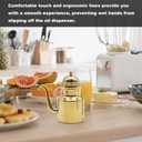 15oz Stainless Olive Oil & Vinegar Dispenser with Non-Slip Handle, Gold