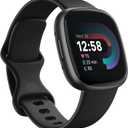 Fitbit Versa 4 Fitness Smartwatch with Daily Readiness, GPS, 24/7 Heart Rate, 40+ Exercise Modes, Sleep Tracking and more, Black/Graphite, One Size (S & L Bands Included)
