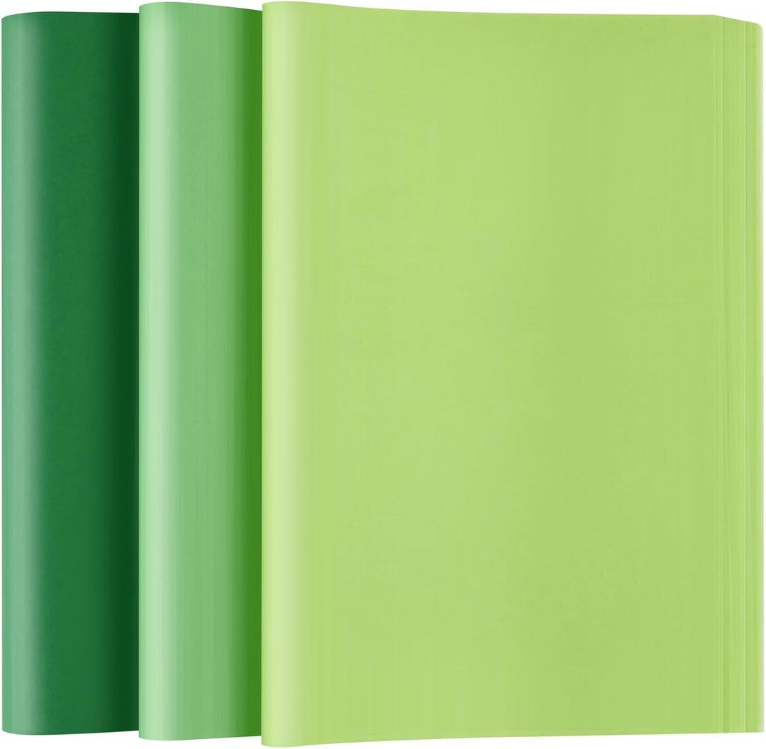 Bouiexye 60 Sheets Green Tissue Paper Multicolor Tissue Paper Bulk Gift Wrapping for DIY Art Craft Floral Birthday Baby Shower Party Festival