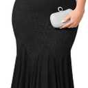 Plus Size Lace Formal Sexy Maxi Dress with Mermaid Mesh V-Neck Off The Shoulder Dress Wedding Cocktail Evening Gown 3XL
