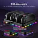 2 x NexiGo Enhanced Controller Charger Dock Compatible with Nintendo Switch 2, Charging Station for Joy-Pads with Multiple RGB Light Modes, Sound Alerts, LED Indicators, Built-in Kickstand