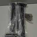 HITOMEN Heavy Duty Floating Shelf Brackets, 8-Inch (1/5'' Thick) Hidden Shelves Hardware, Iron L Brackets, Rustic Industrial Black Metal Wall Shelving Supports, 8 Pack