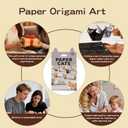 2 x Paper Cats, 50-Sheet DIY Origami Paper Cats, Easy Fold DIY Cat Origami Figures with Pre-Printed Designs, Fun Craft Activity for Desk, Home Decor & Gift for Cat Lovers