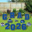 Blue Themed Graduation Decorations 2026 - Graduation Yard Signs Class of 2026,Congratulate Graduation yard signs - Graduation Party Supplies for High School & Graduation Party Decorations
