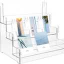 Greeting Card Display Acrylic Sticker Display Stand for Vendors Postcard Organizer Retail Display Racks Business Card Holder Mail Organizer Stamp Pad Holder Storage Rack for Desk Counter Retail