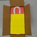 RACETOP 32 Pack Small Paper Gift Bags with Handles, 5.8"3.2"8.25" Kraft Paper Party Favor Bags Bulk for Kids Birthday, Baby Shower, Crafts, Wedding, Party Supplies (8 Colors) (Green)