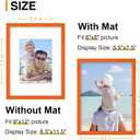 DecorUhome 9x12 Picture Frame, Display Pictures 6x8 with Mat or 9x12 without Mat, Wall & Tabletop Display Photo Frame, Orange, 1 Pack