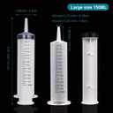 4Pack 150ml Large Syringe for Liquid - Big Plastic Syringes for Thick Liquids , Giant without Needle Syringe for Paint Fluid , Irrigation Water , Feeding Food Equine ( 4Pcs 150 ml )