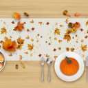 5 x Thanksgiving Table Runner Turkey Cow Table Runners Thankful Fall Kitchen Dining Table Decoration for Home Party Banquet Decor 13x36 Inch