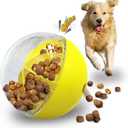 Interactive Dog Treat Toy, Mental Stimulation and Enrichment, Yellow