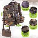 BLISSWILL Large Hunting Backpack with padded weapon for Bow Rifle Hunting Gear Accessories 40L(New leaf camouflage)