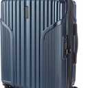 BAGSMART Carry On Luggage 22x14x9 Airline Approved, Lightweight luggage with Spinner Wheels, 20 Inch Expandable Hardside Carry On Suitcase with TSA Lock Rolling Travel suitcase Carry-On, Dark Blue