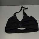 MakeMeChic Women's Halter Bra Front Closure Bralette Mesh Wireless Underwear (Large, Black)