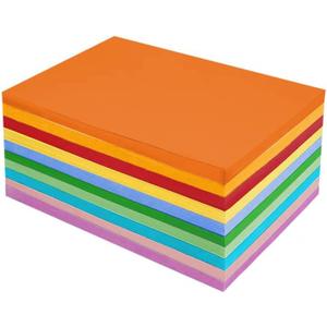 Construction Paper - 200 Sheets A4 Colored Paper Cardstock Paper, 10 Assorted Colors 120gsm Heavy Duty Pastel Lightweight Construction Paper Printer Paper Copy Paper for School Supplies Art Crafts