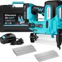 DURATECH 20V Cordless Brad Nailer, 18 Gauge, 2-in-1 Nail/Staple Gun for Upholstery, Carpentry, Including 2.0Ah Rechargeable Battery, 1H Quick Charger, 1000 Staples, 1000 Nails and Carrying Case
