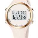 XCZAP Outdoor Sport Watches Alarm Clock 5Bar Waterproof LED Digital Watch (AllOffWhite)