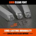 37-Piece Number and Letter Stamp Set 1/4 (6mm) (A-Z & 0-8 + Stars,use The 6 as a 9) CR-V Steel,Perfect for Most Stamping Applications