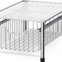 Simple Houseware Stackable Basket Drawer, Chrome (1-Tier)
