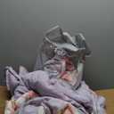 AIKASY Pink and Light Purple King Comforter Set with Sheets,Bed in a Bag 7-Pieces,Branches and Flowers Printing Design,Ultra Soft Down Alternative All Season Bedding Set(King,Blossom Stem)